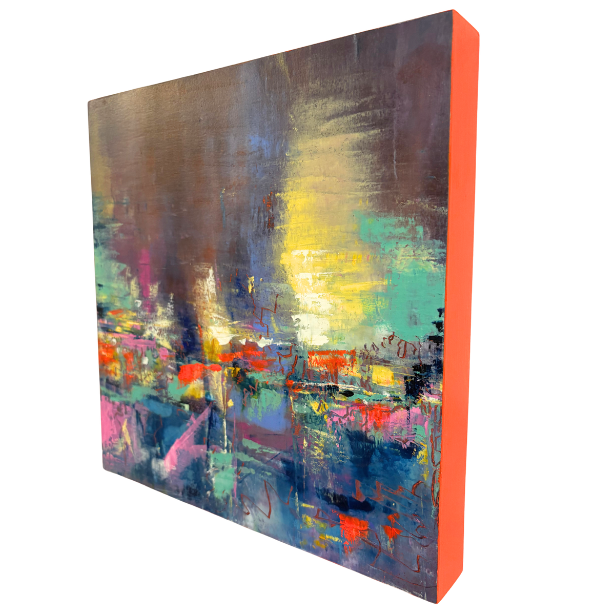 Chicago Nights II | 12x12 inch | oil & cold wax