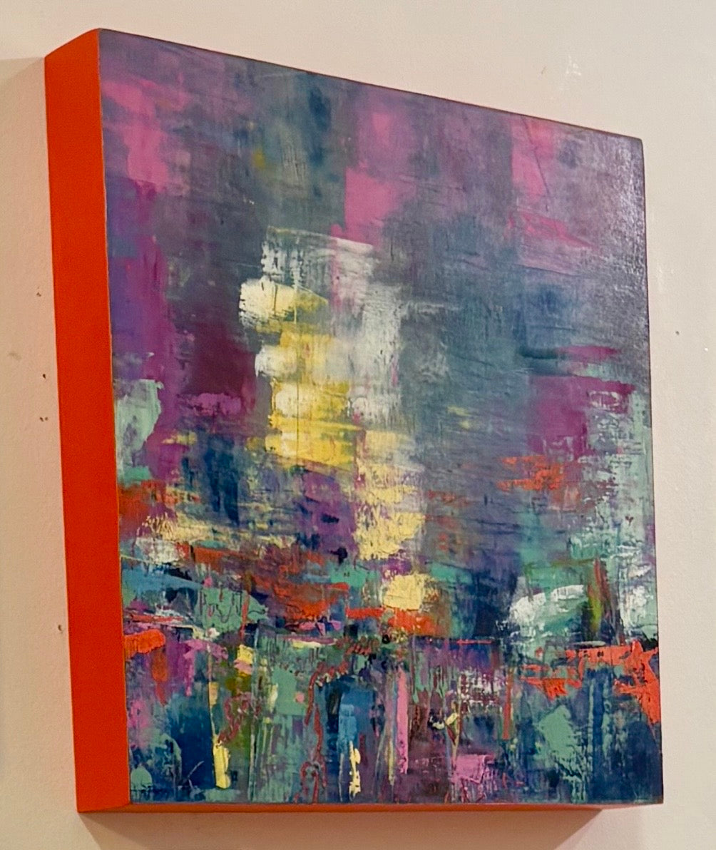 Chicago Nights | 12x12 inch | oil & cold wax