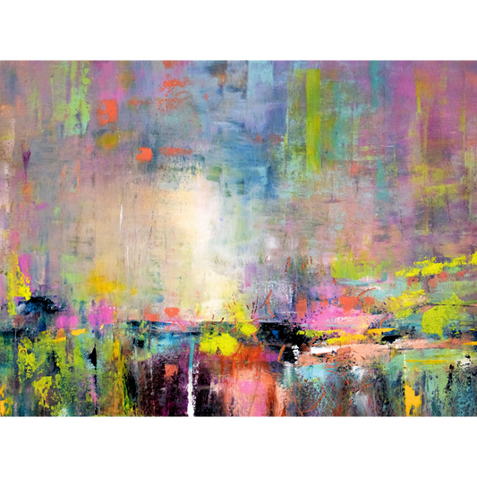 Glitchy Horizons  | 9x12 inch | oil & cold wax