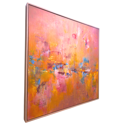Alchemy | 36x36" | Oil & Cold Wax | Maple Float Frame