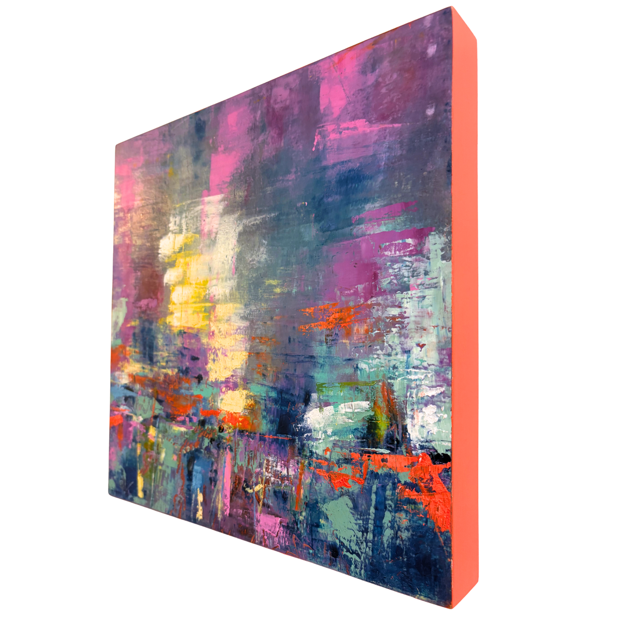 Chicago Nights  | 12x12 inch | oil & cold wax