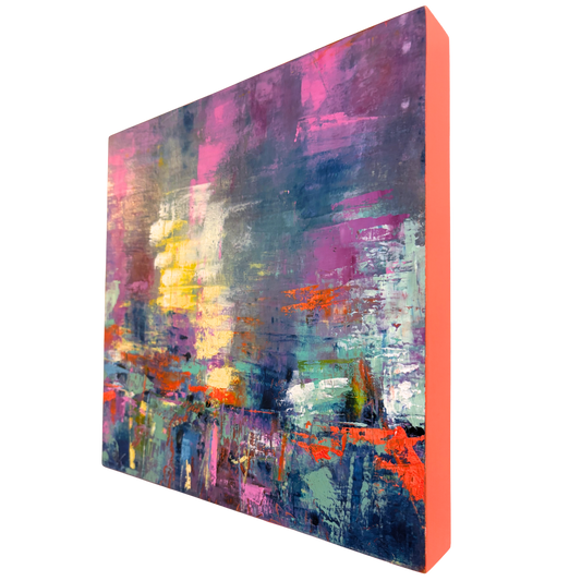 Chicago Nights  | 12x12 inch | oil & cold wax