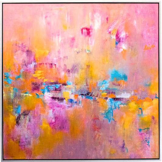Alchemy | 36x36" | Oil & Cold Wax | Maple Float Frame