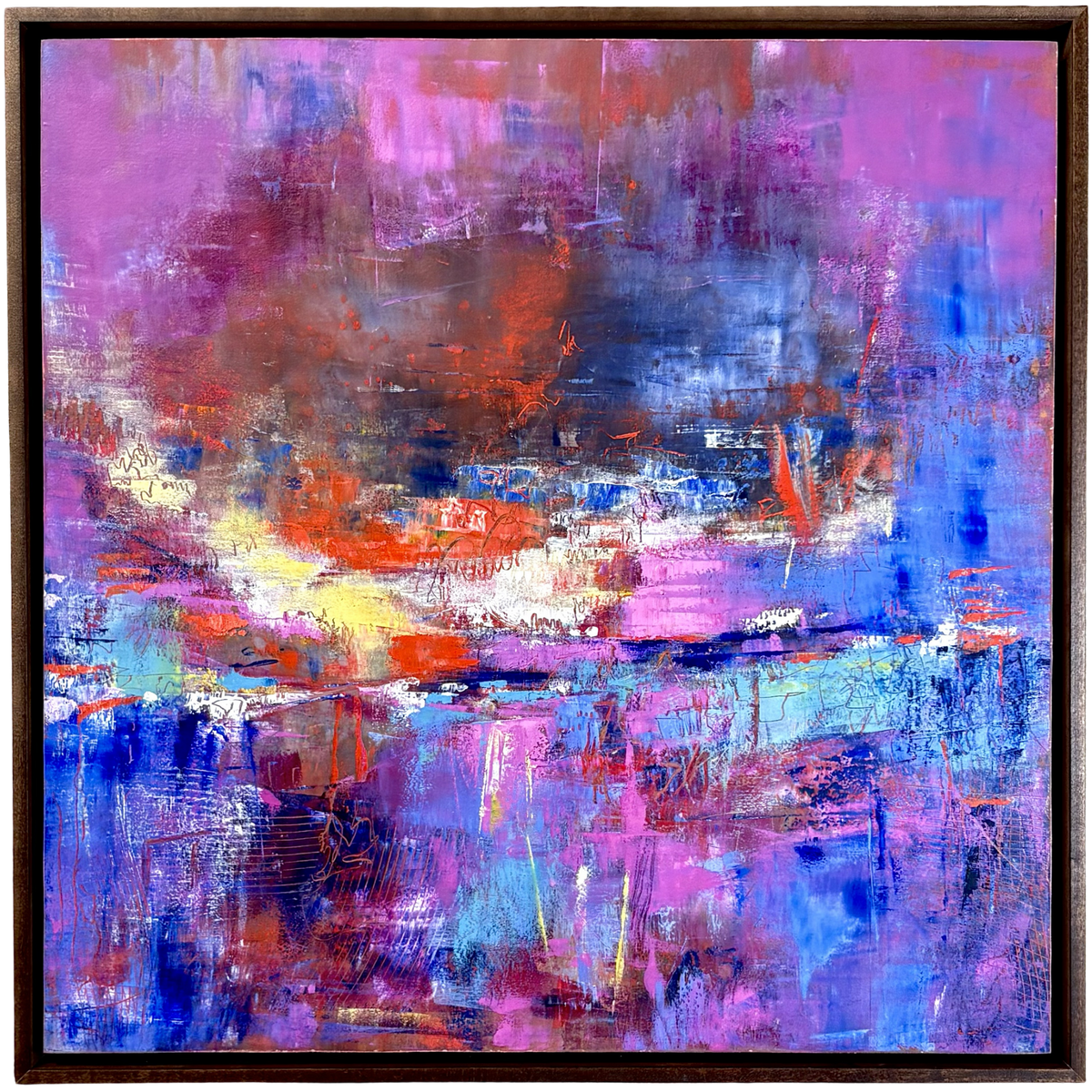 Crown Jewel | 24x24" | Oil & Cold Wax | Walnut Frame