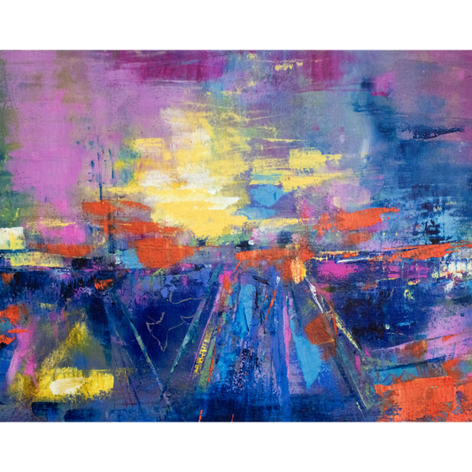 Driving Westbound  | 8x10 inch | oil & cold wax