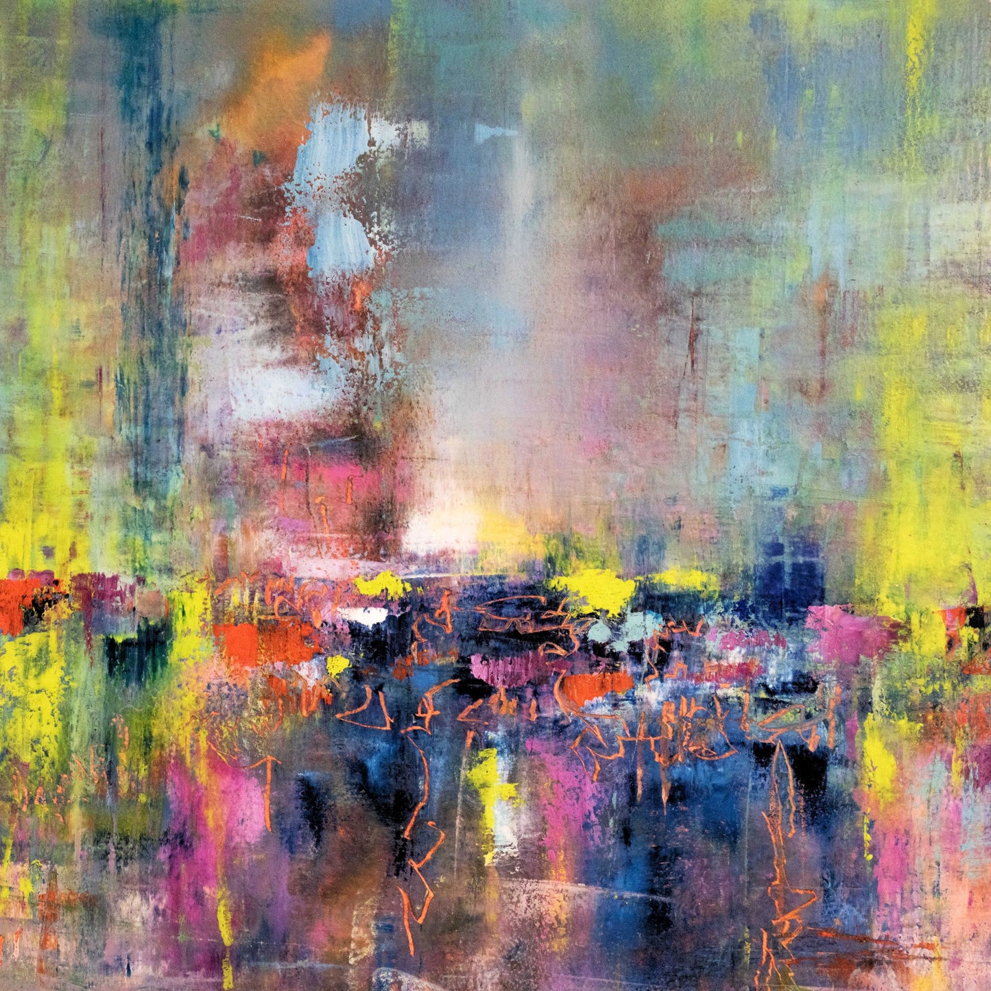 Harbor Nights  | 12x12 inch | oil & cold wax