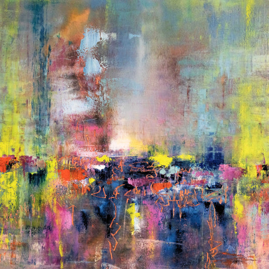 Harbor Nights  | 12x12 inch | oil & cold wax