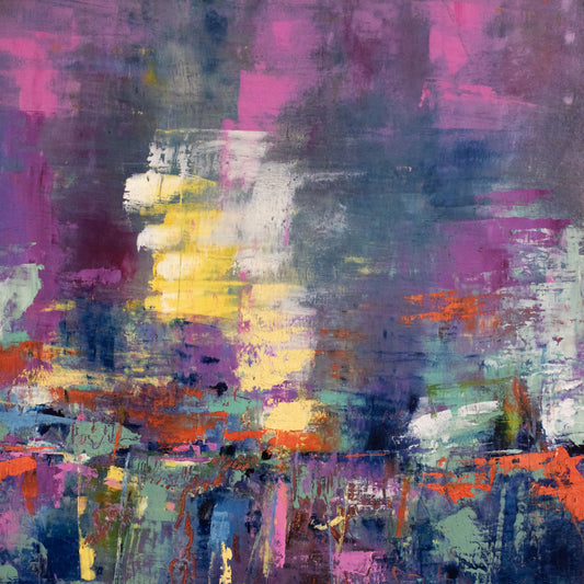Chicago Nights  | 12x12 inch | oil & cold wax