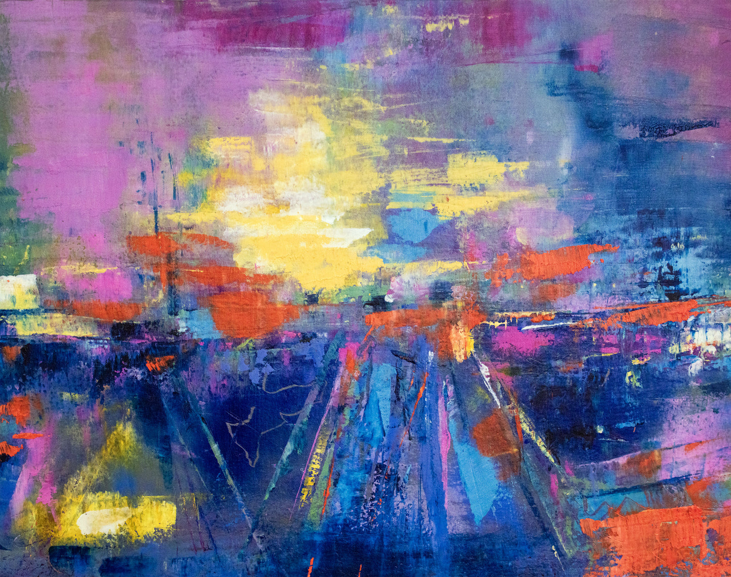Driving Westbound  | 8x10 inch | oil & cold wax
