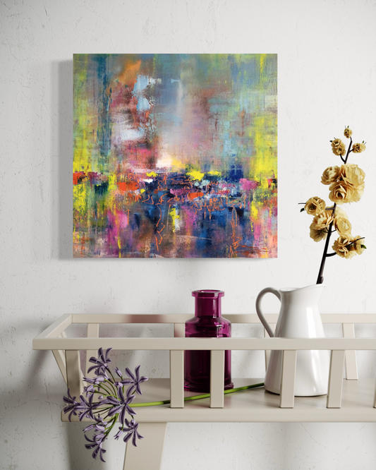 Harbor Nights  | 12x12 inch | oil & cold wax