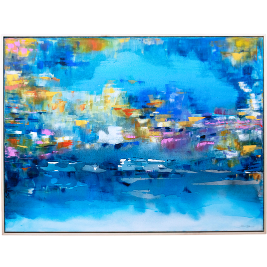 Mosaic Tide | 30x40" | Solid Maple Frame